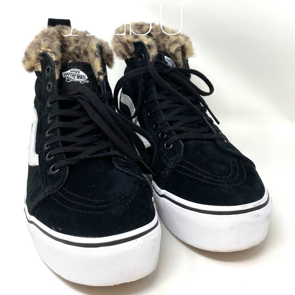 VANS SK8-HI Platform MTE Leopard Suede Black Women - Picture 9 of 13